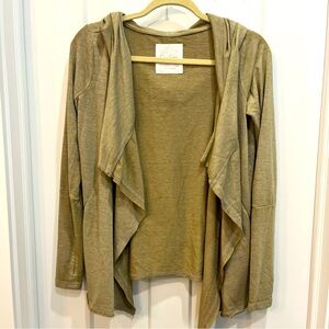 Jessica Simpson Women’s Small Open Front‎ Active Cardigan Green Hoodie Waterfall